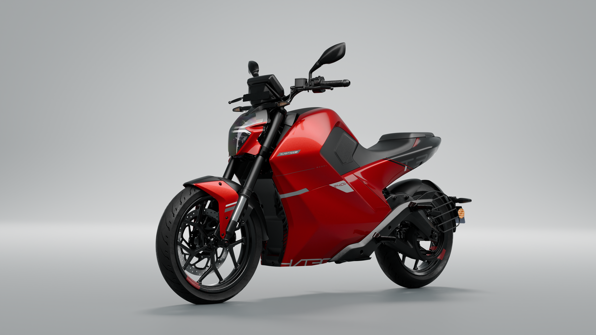 indias first high voltage electric motorcycle red 2