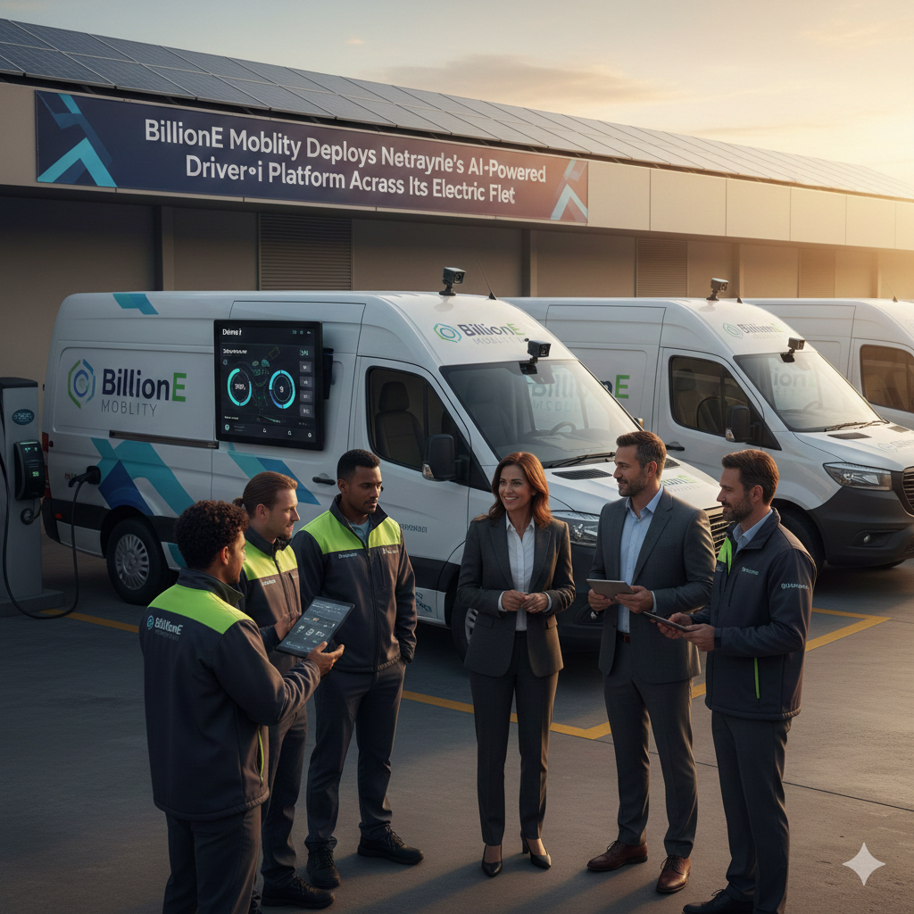 BillionE Mobility Deploys Netradyne’s AI-Powered Driver•i Platform Across Its Electric Fleet gemini generated image 32grcg32grcg32gr