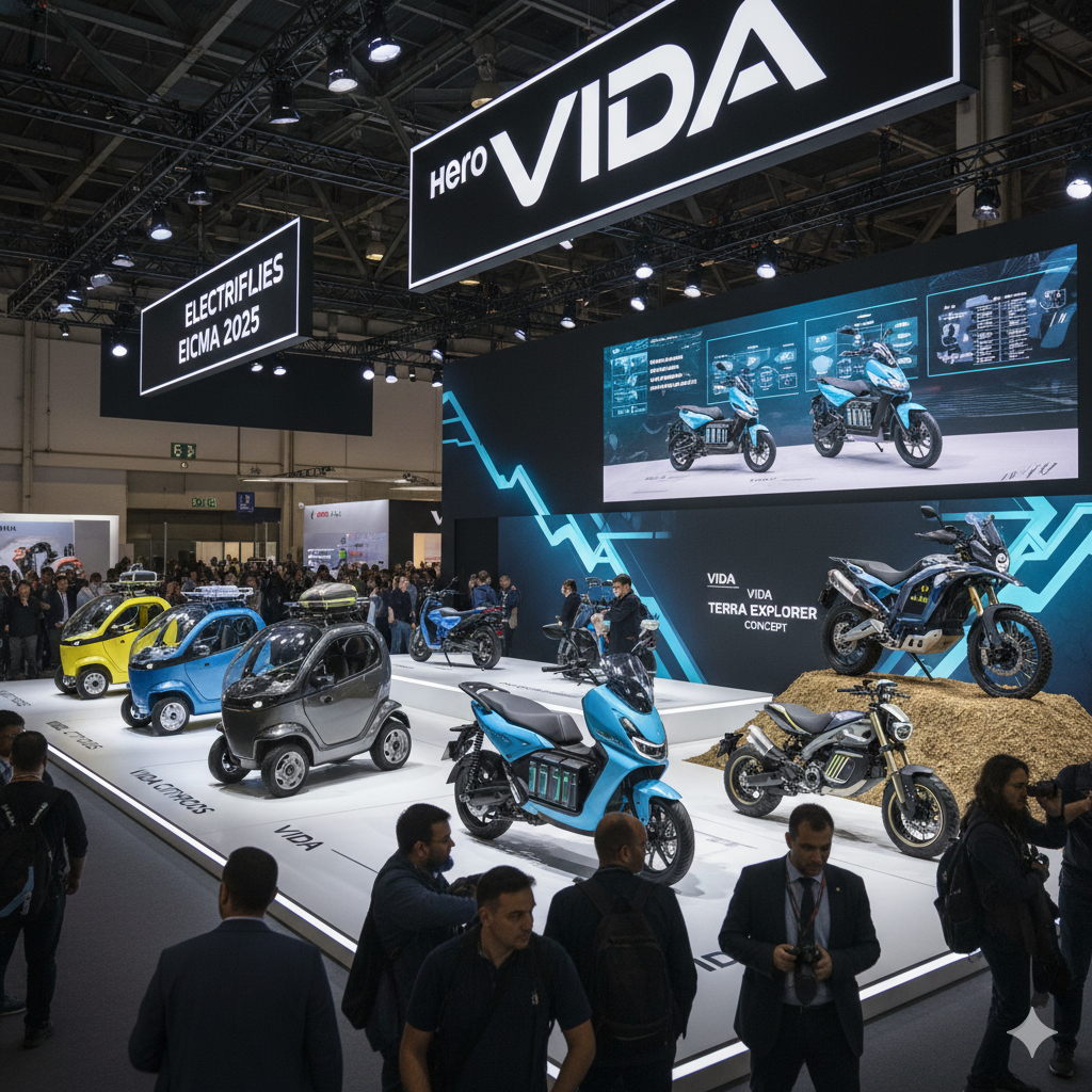 Hero VIDA Electrifies EICMA 2025 with Bold New Lineup: From Micro EVs to Off-Road Concepts gemini generated image jypmg0jypmg0jypm