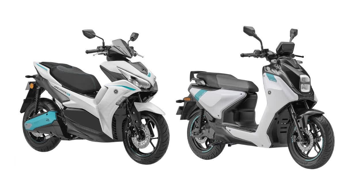 Yamaha Charges into India's Electric Scooter Arena with Aerox-E and EC-06 yamaha aerox e and ec.avifnew