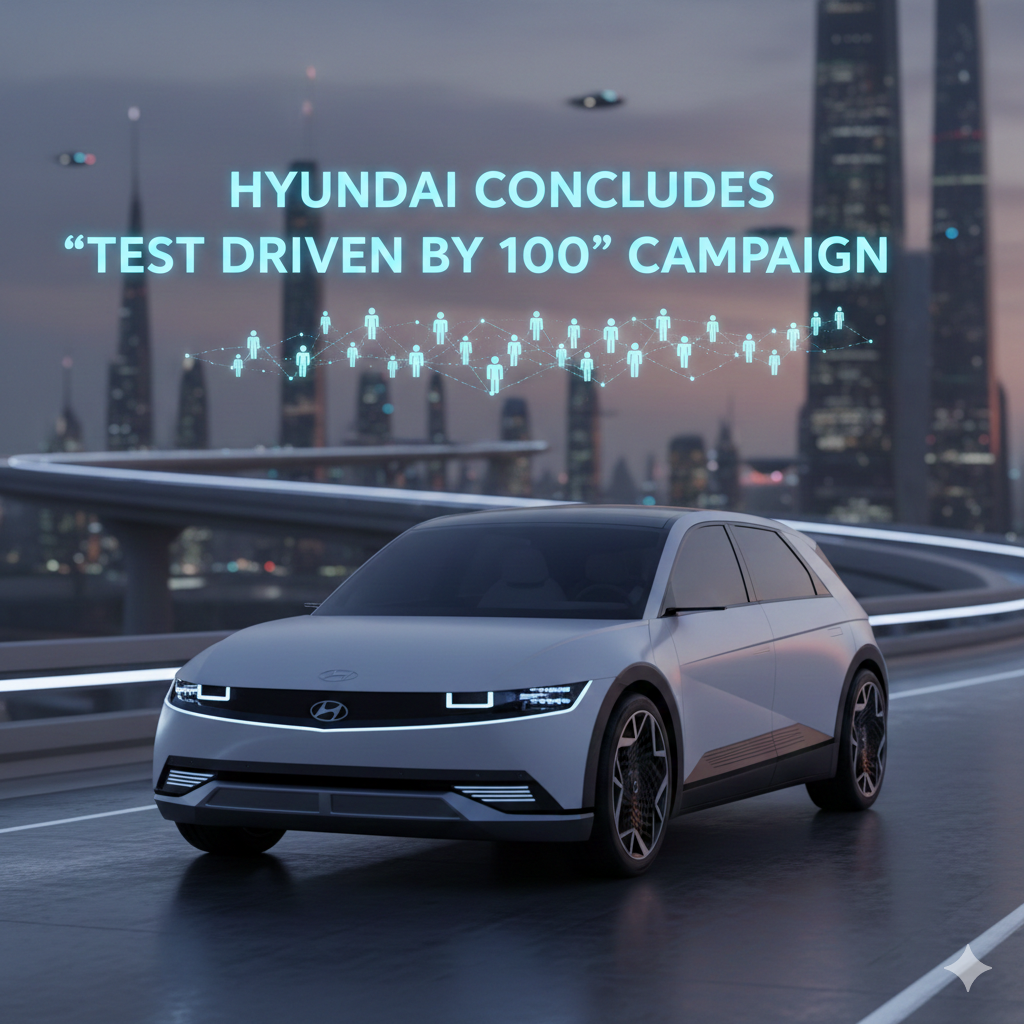 Hyundai Concludes 'Test Driven By 100' Campaign: A Milestone for CRETA Electric and EV Adoption in India hyundai test drive