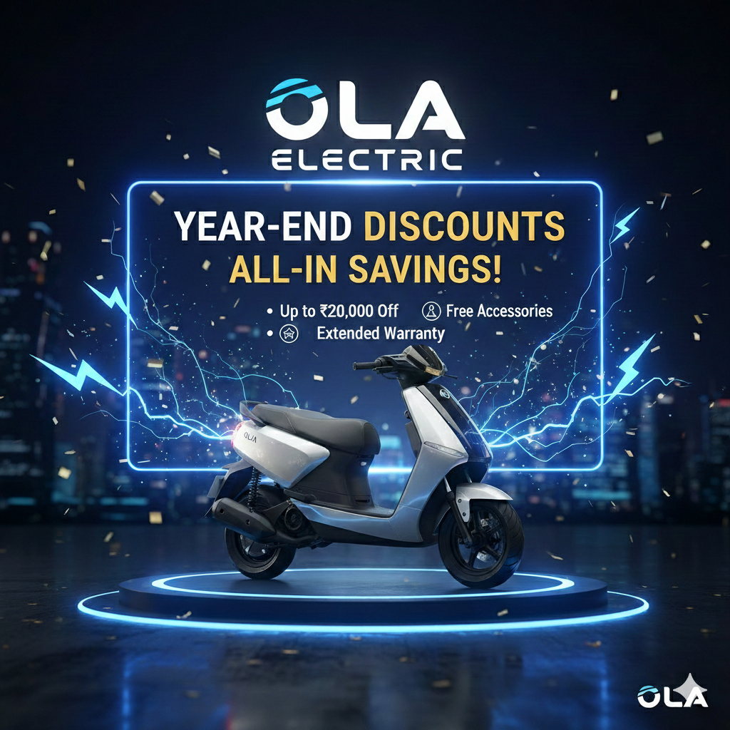 Ola Electric has gone all-in with one of the most comprehensive year-end discount programs seen from any OEM in 2025. ola discount
