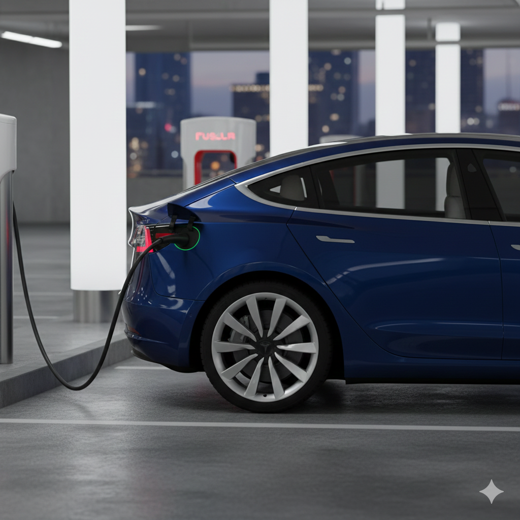 tesla charging point