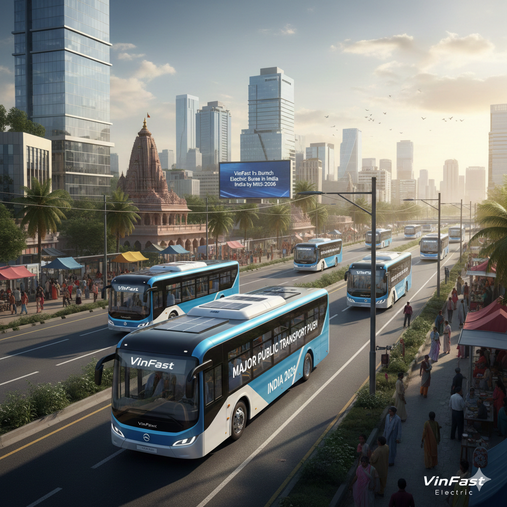 VinFast to Launch Electric Buses in India by Mid-2026, Eyes Major Public Transport Push vinfast bus