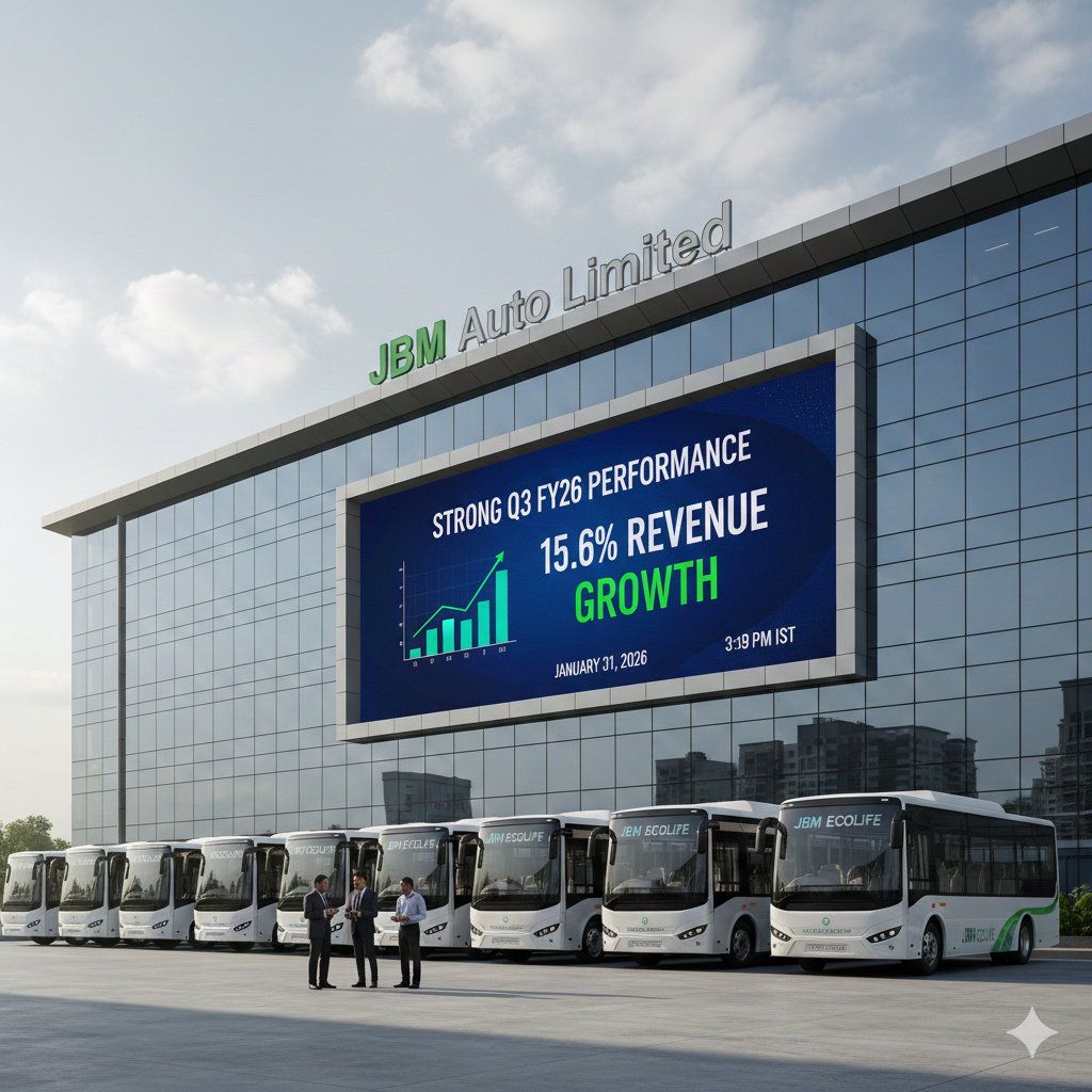 JBM Auto Limited Delivers Strong Q3 FY26 OEM, Electric -bus Momentum Performance with 15.6% Revenue Growth jmb ev bus