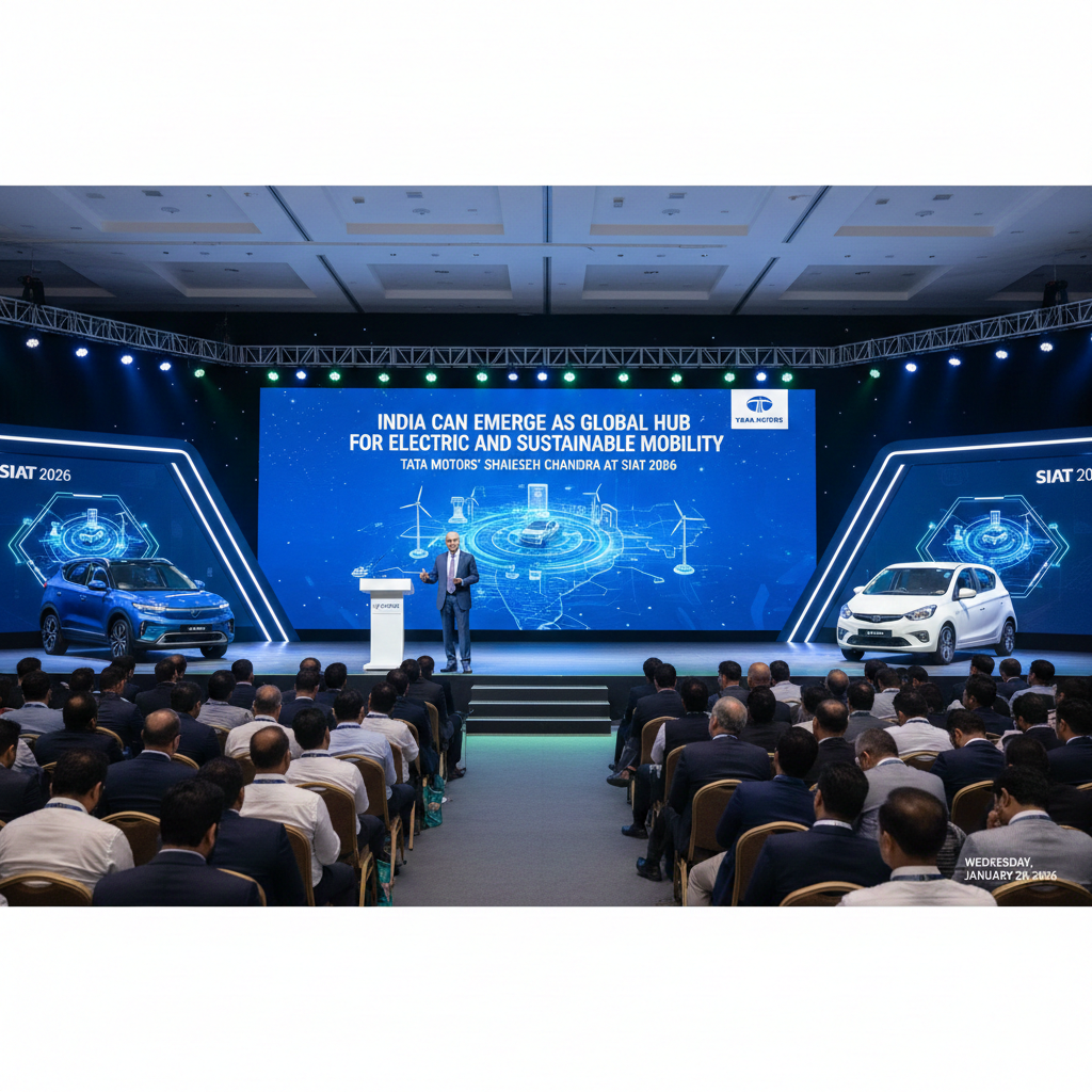 India Can Emerge as Global Hub for Electric and Sustainable Mobility: Tata Motors’ Shailesh Chandra at SIAT 2026 electric global hub