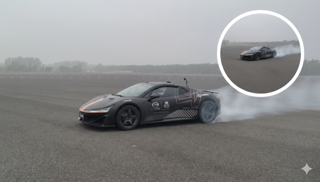 Chinese Electric vehicle Sets New World Record With 213 kmph High-Speed Drift chinese ev