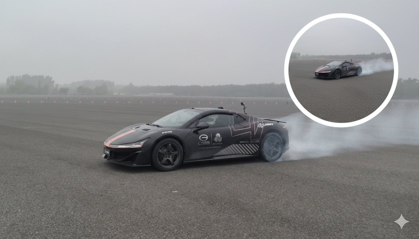 Chinese Electric vehicle Sets New World Record With 213 kmph High-Speed Drift chinese ev