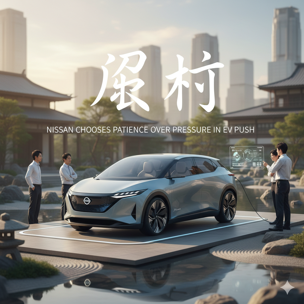 Nissan Chooses Patience Over Pressure in EV Push: Demand to Drive Electrification Strategy nissane ev push