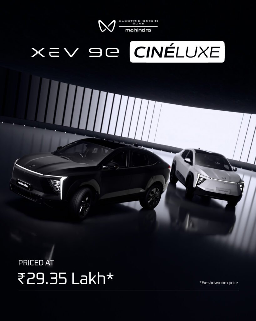 XEV 9e Cineluxe Edition Launched at ₹29.35 Lakh; Bookings Open from March 2, 2026 hct9ckgbiaa8bze