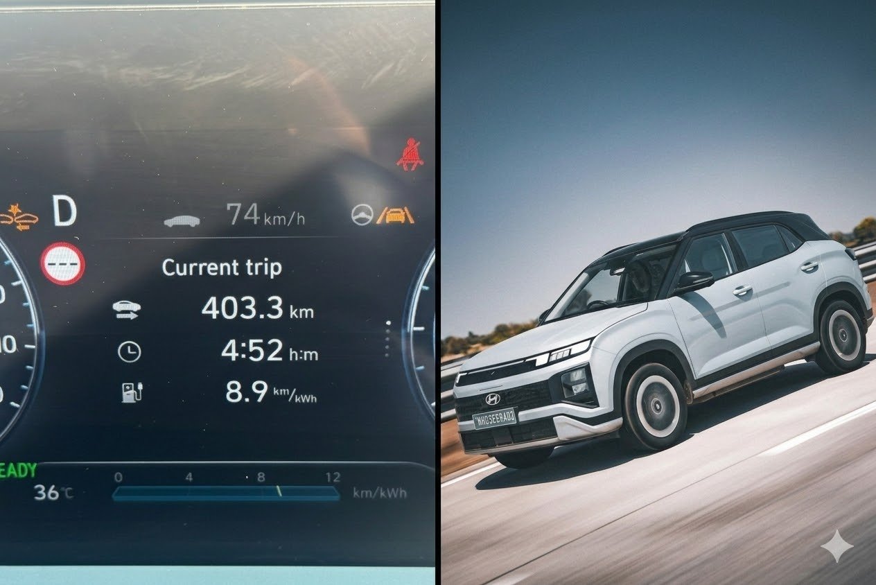 Hyundai Creta EV Impresses With Real-World Expressway Performance: 403 km in Under 5 Hours hyundai
