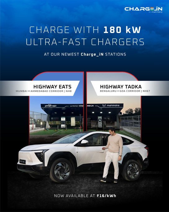 mahindra charge in