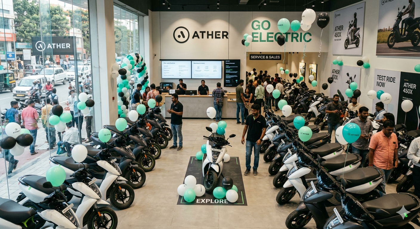 Ather Energy Crosses 700 Experience Centres Across India, Doubles Retail Network in One Year ather energy