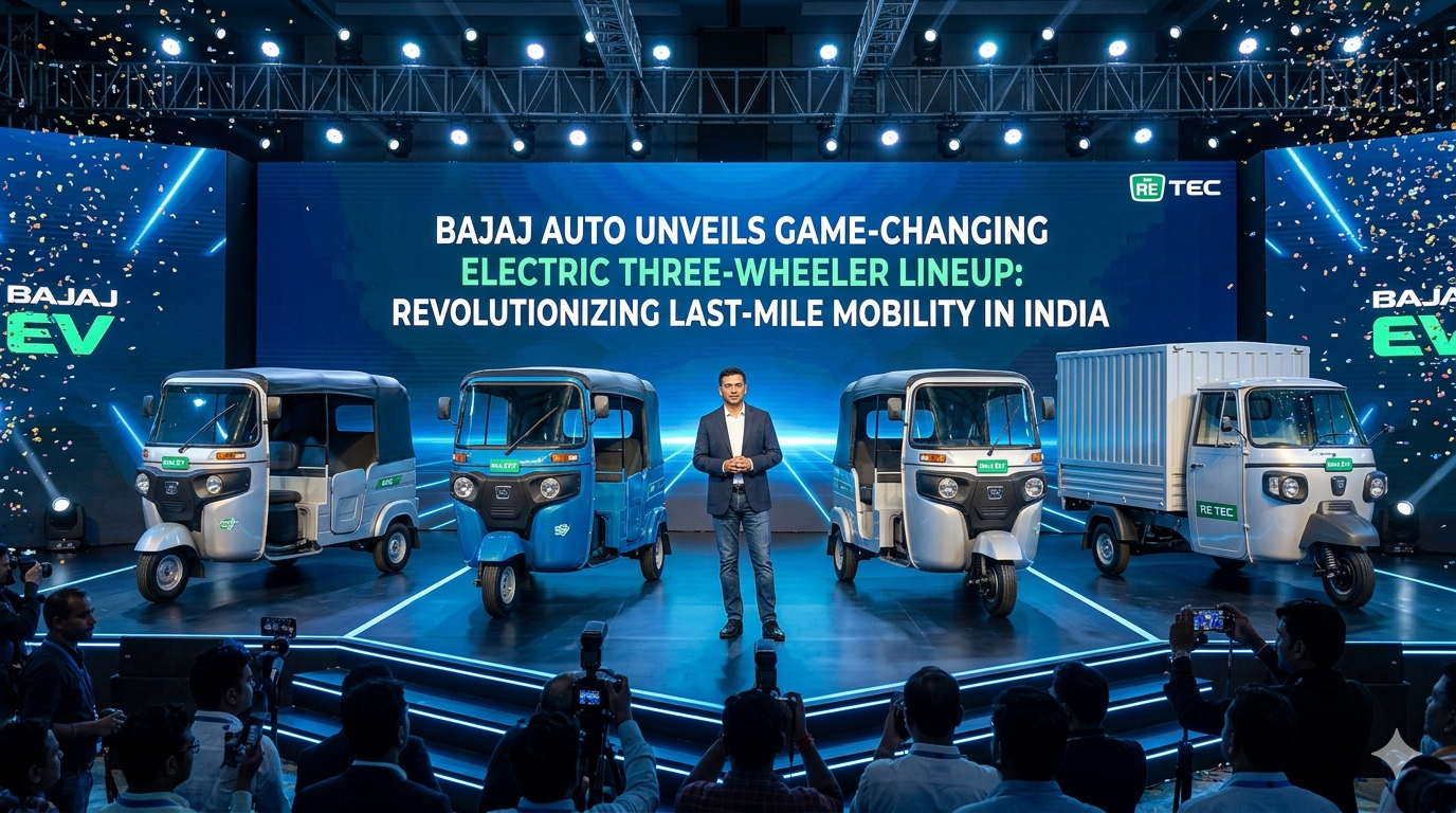 Bajaj Auto Unveils Game-Changing Electric Three-Wheeler Lineup to Revolutionize Last-Mile Mobility in India bajaj auto