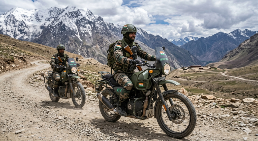 indian army wth ev bike